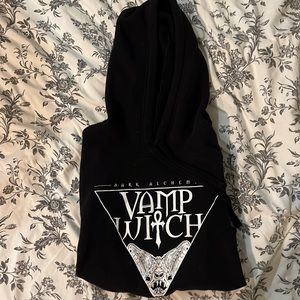 DARK ALCHEMY vamp witch crop hoodie